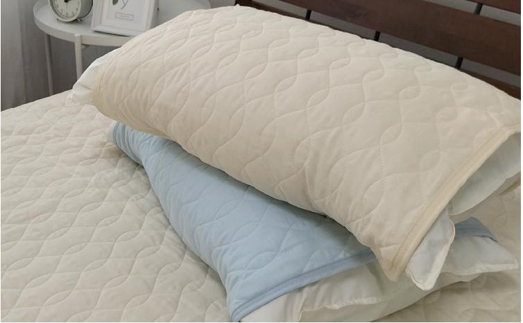 オーガニックコットンの和晒２重ガーゼ枕パッド１枚 （50×60cm）BL　OGG-5060-BL-1P