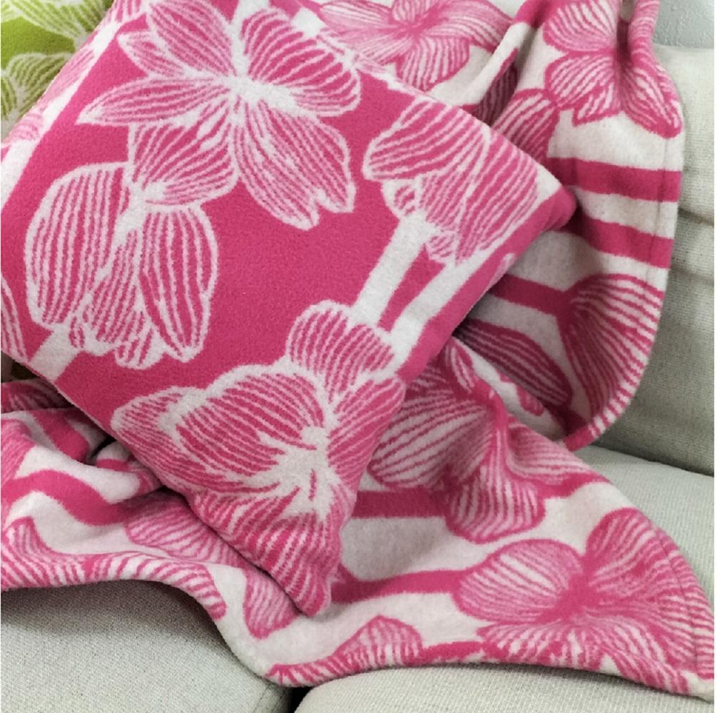 【 ピンク 】 やわらかラムウール混 北欧調クッション 45×45cm ピンク（ SH-35924-PI）