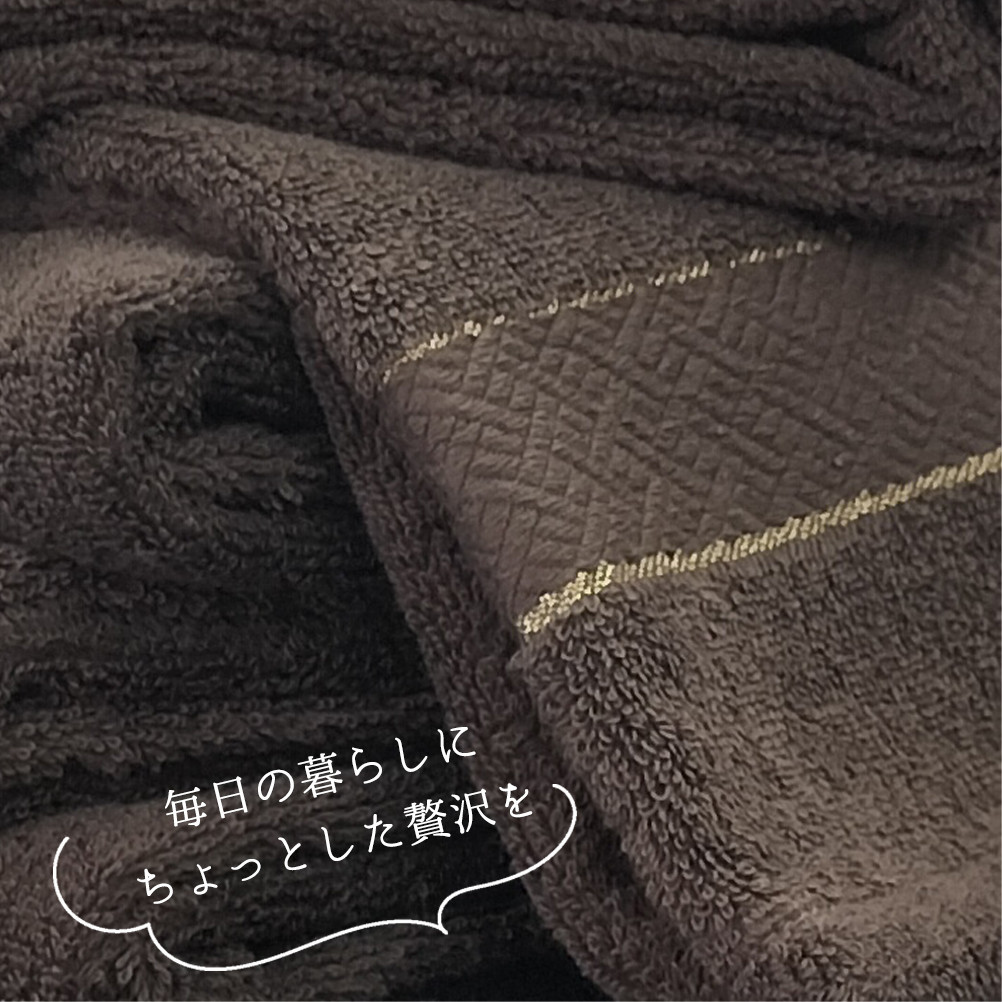 【バスタオル2枚組】スーピマ綿バスタオル 60×120cm クレB2-BR