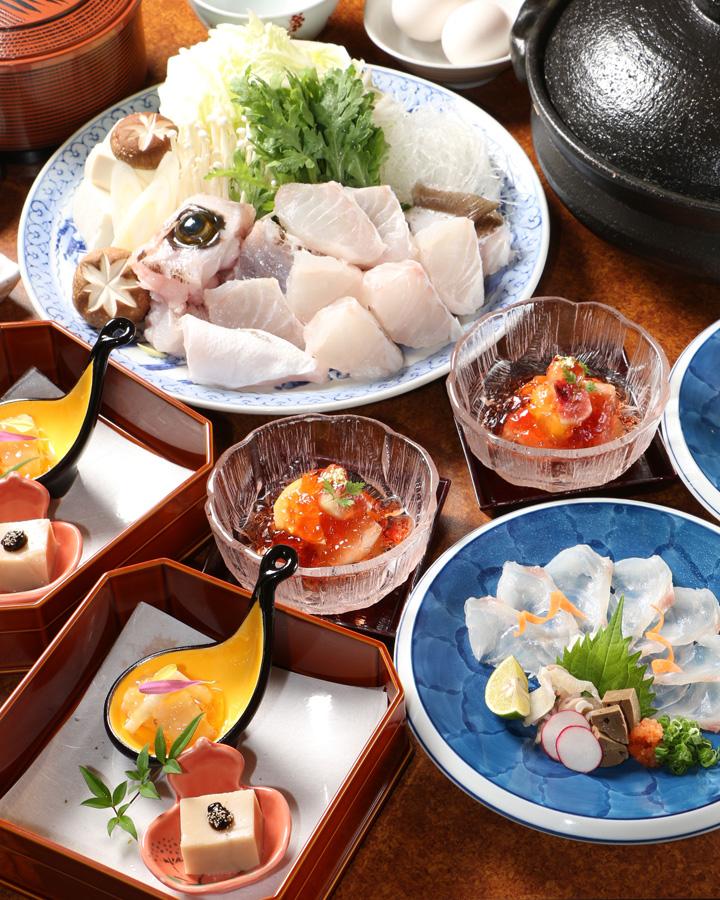 【四季の味ちひろ】冬季限定クエ鍋コース＜2名様分＞（ぐるなびセレクション）