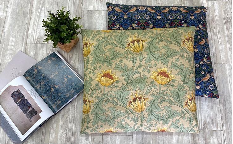 【座布団カバー55×59】ベストオブモリス アネモネ グリーン MR-5559-A