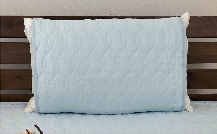 オーガニックコットンの和晒２重ガーゼ枕パッド１枚 （50×60cm）BL　OGG-5060-BL-1P