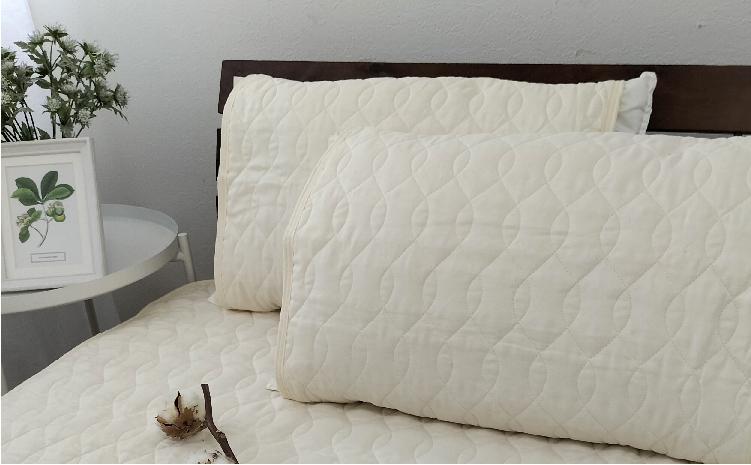 オーガニックコットンの和晒２重ガーゼ枕パッド２枚組 （50×60cm）IV　OGG-5060-IV-2P