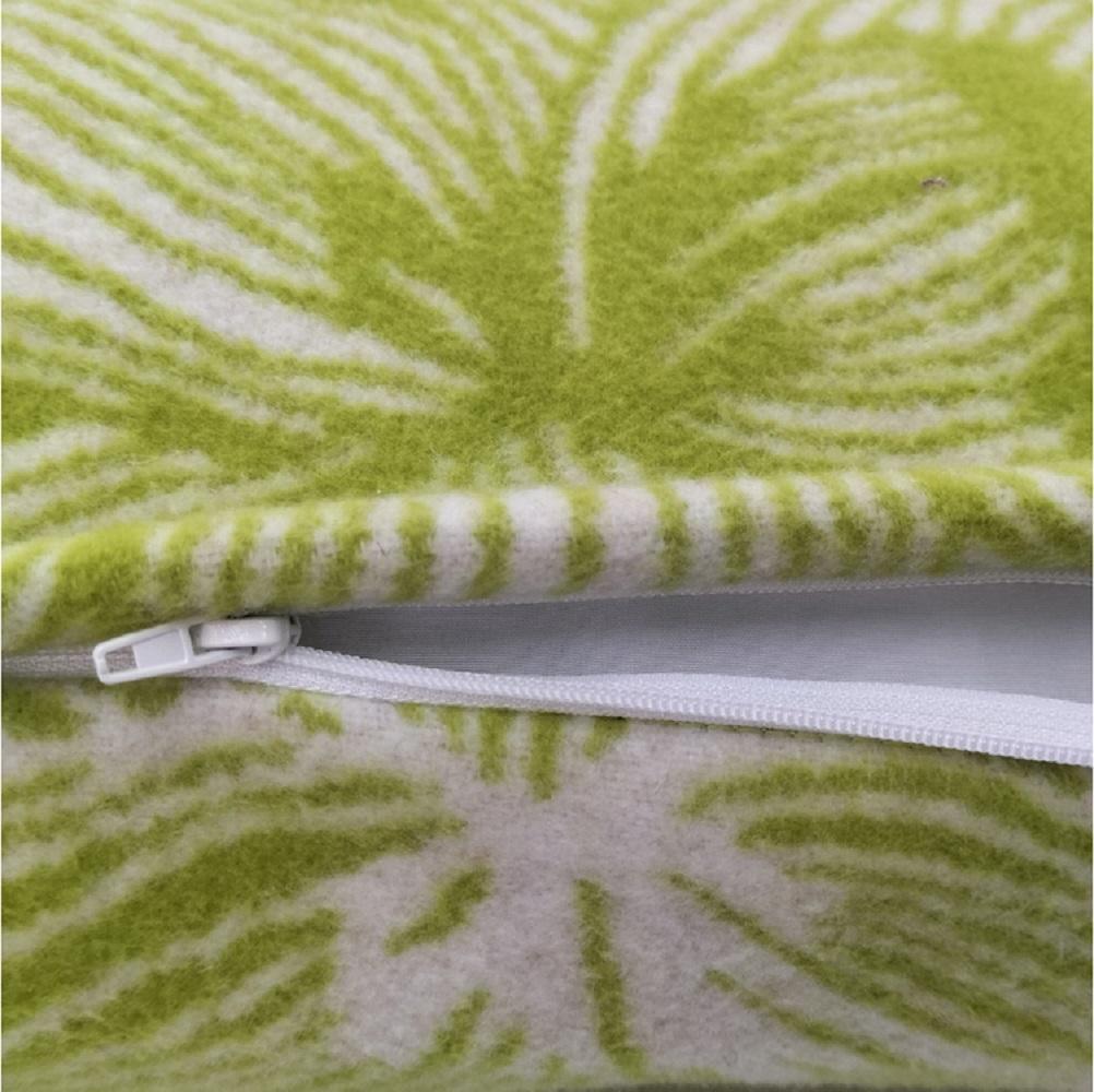 【 グリーン 】 やわらかラムウール混 北欧調クッション 45×45cm （ SH-35924-GR）