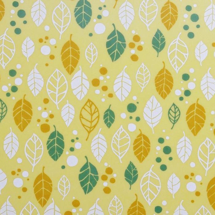 友禅和紙おしぼりトレー 5枚セット オータムリーフ イエロー タツクラフト 【Tk40】