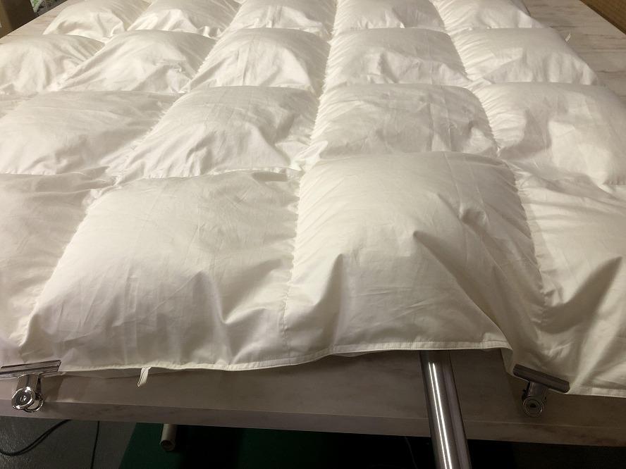 ハンガリー産ダック90の羽毛ふとん ダブルロング 専門店のハンドメイド