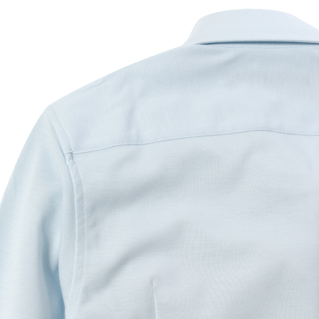 DJS-004 decollouomo メンズドレスシャツ半袖（生地／コンコルド）サックスブルー／Sサイズ