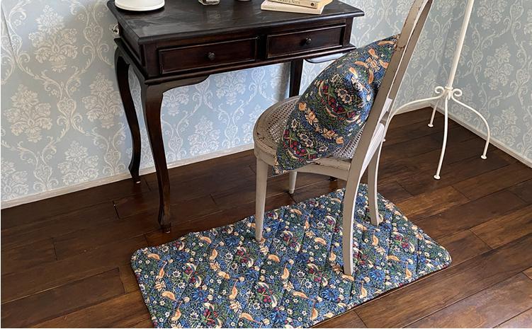 【ソファーパッド3人掛用50×150】ベストオブモリス いちご泥棒ネイビー MR-5015I-NB