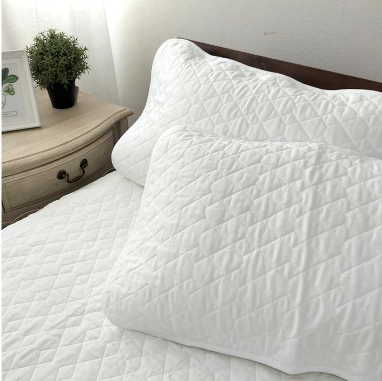 『和』【Mサイズ43×63cm】脱脂綿入り紀州晒ガーゼまくらパッド2枚組  ホワイト H74-4363-2P