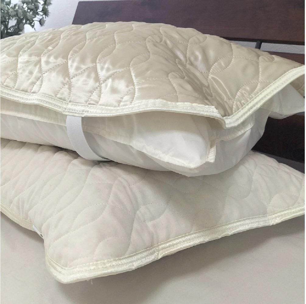 【 アイボリー 】 プレミアムシルク100%リバーシブル枕パッド 【43×63cm】アイボリー（ S-4363RMP-IV）