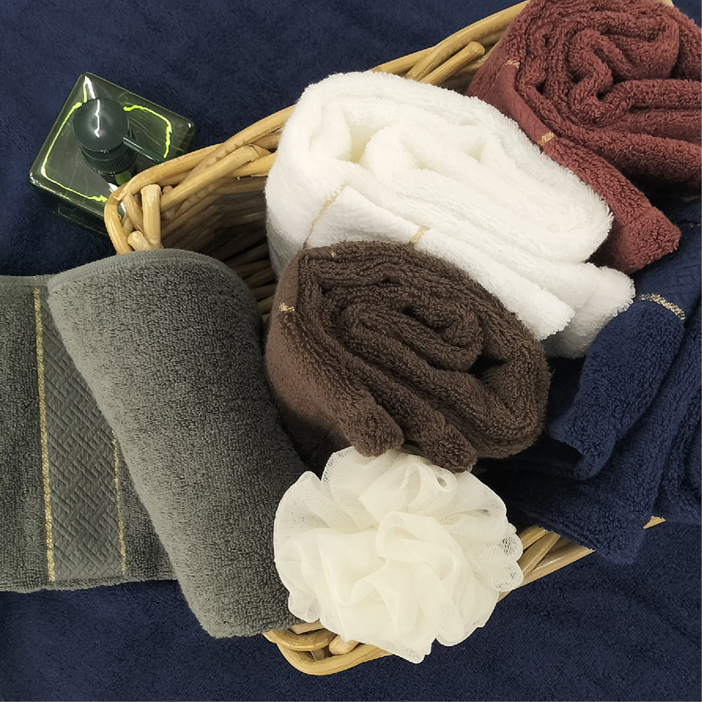 【フェイス3枚組】スーピマ綿フェイスタオル 34×80cm クレF3-GY