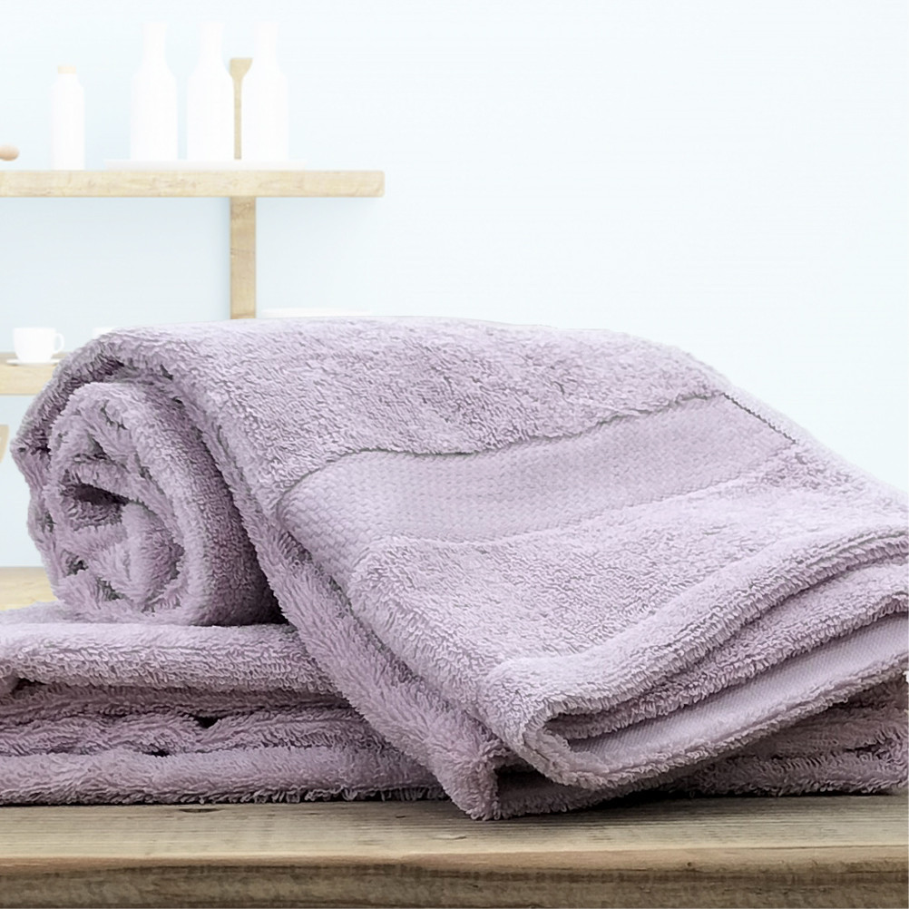 【バスタオル2枚組】しなやかオーガニックコットンタオル（60×120cm）ナナイロB2-PU