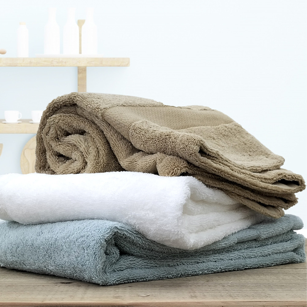 【バスタオル3枚組】しなやかオーガニックコットンタオル（60×120cm）ナナイロB3-ST