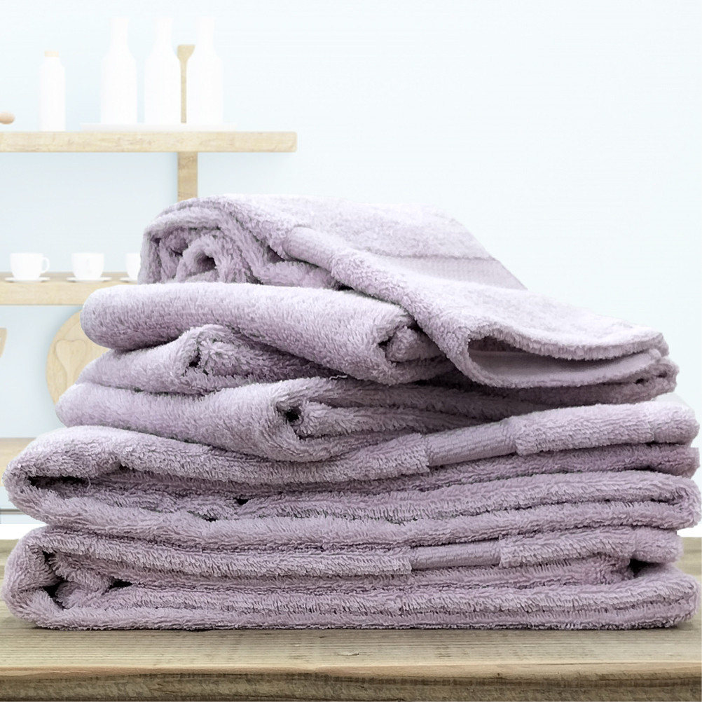 【フェイス4枚・バス2枚】しなやかオーガニックコットンタオルセット（ナナイロ）F4B2-PU