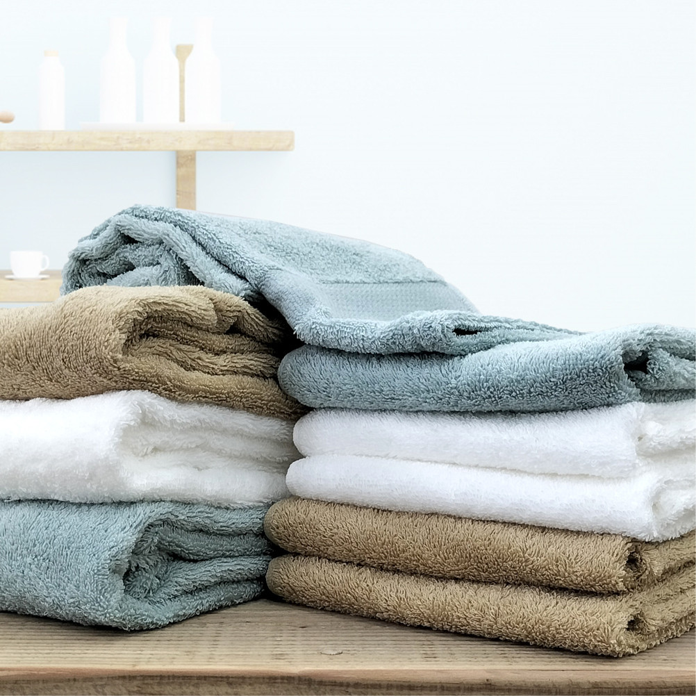 【フェイス6枚・バス3枚】しなやかオーガニックコットンタオルセット（ナナイロ）F6B3-ST