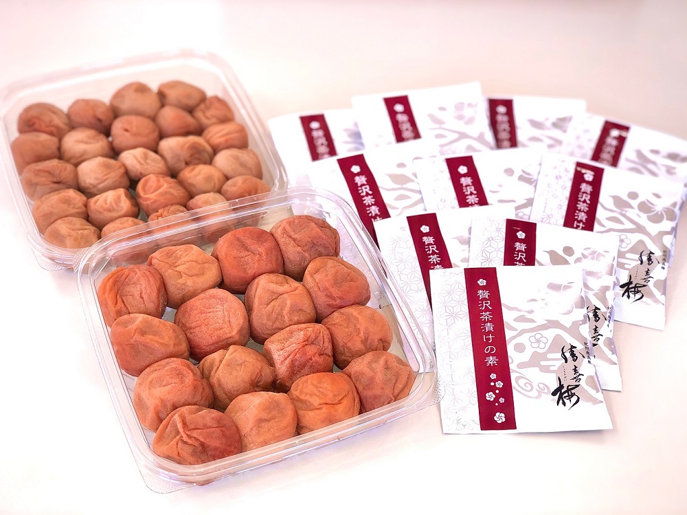 紀州南高梅 はちみつ仕立て1kgとお茶漬けの素10食セット