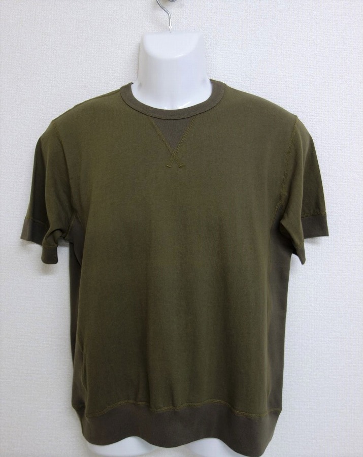 和歌山吊り天竺フラットシーマVガゼットTシャツ／カーキ【男女兼用】＜Mサイズ＞