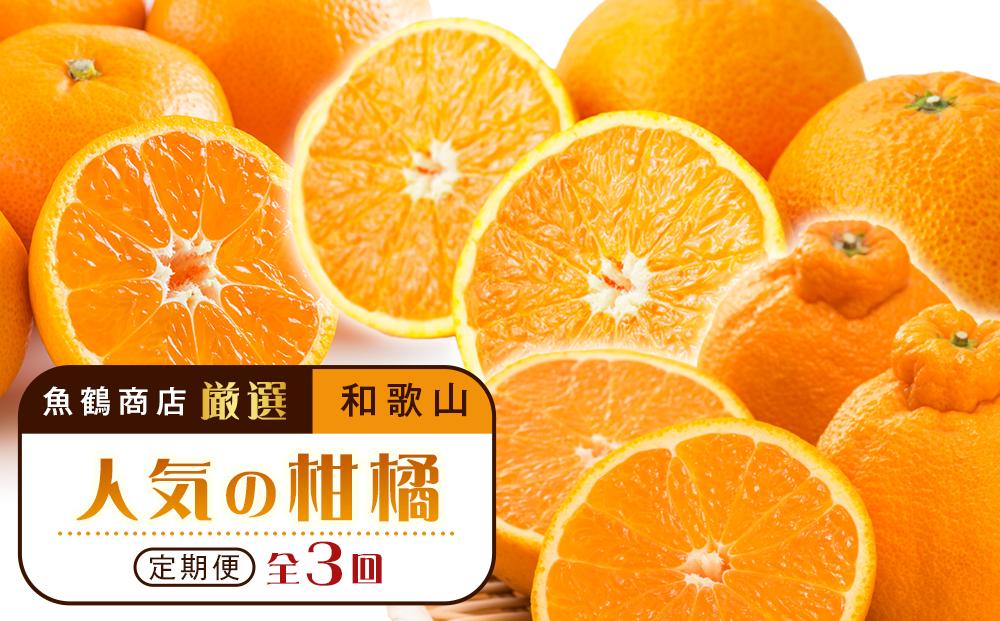 【魚鶴商店厳選】和歌山人気の柑橘定期便（有田みかん・不知火・清見オレンジ）【定期便全3回】【UT116】