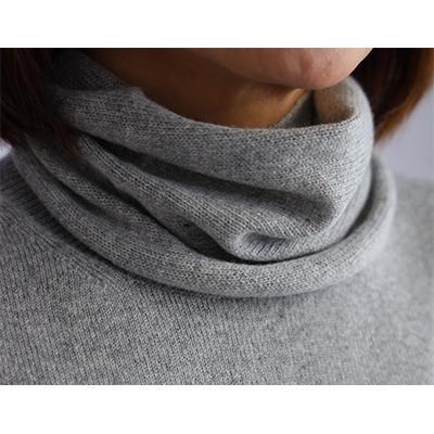 レディースネックウォーマー（ベビーカシミヤ100％） 天竺編み グレー 201F GY