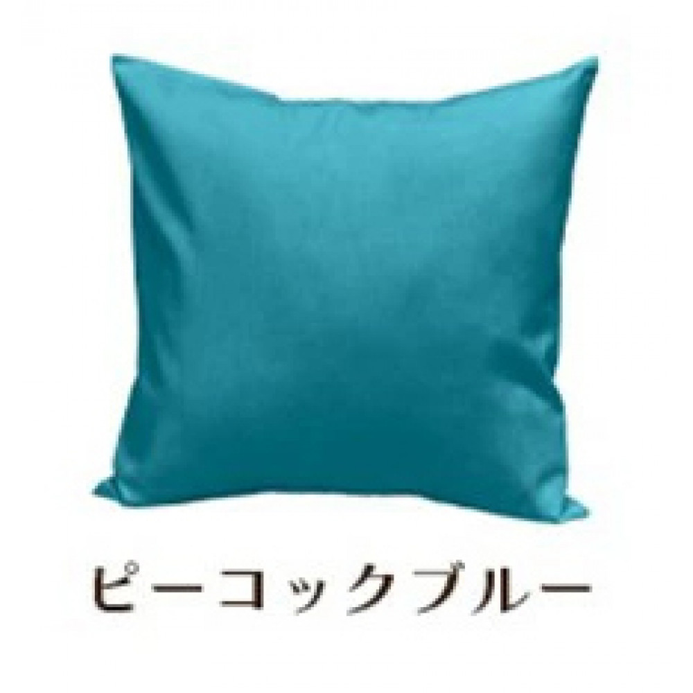 「染」クッションカバー 50×50cmタイプ ピーコックブルー 国産オックスフォード生地 無地