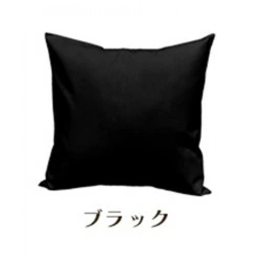 「染」クッションカバー 60×60cmタイプ ブラック 国産オックスフォード生地 無地