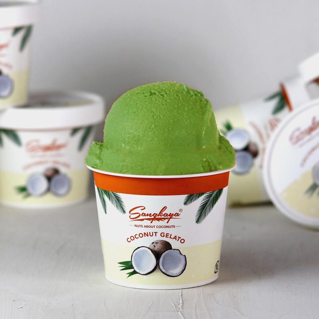 ［無添加、卵・乳不使用］猿島緑茶ココナッツジェラート8個セット