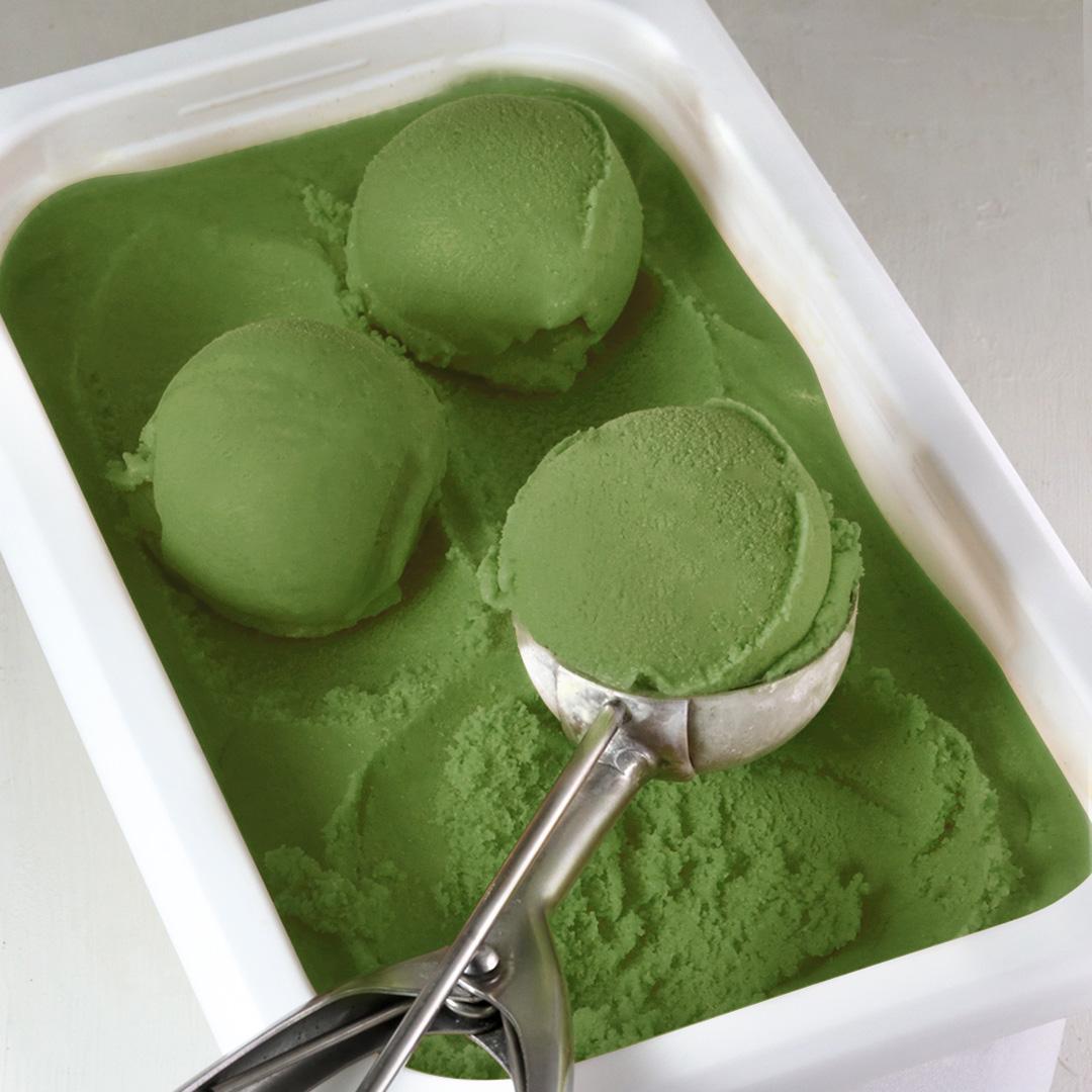 ［無添加、卵・乳不使用］猿島緑茶ココナッツジェラート1L