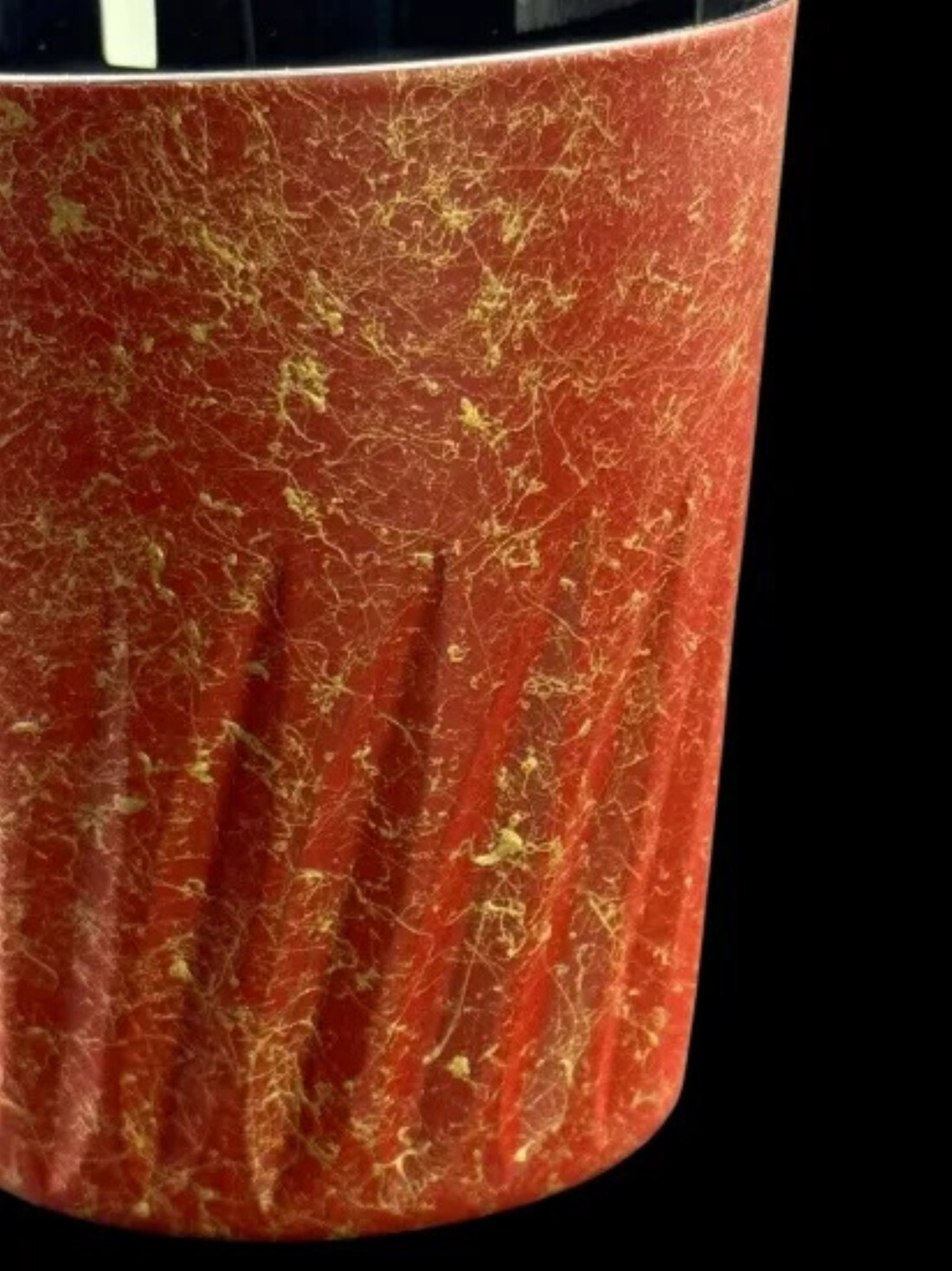 ロックグラス315 乱糸(マット仕上げ)本朱