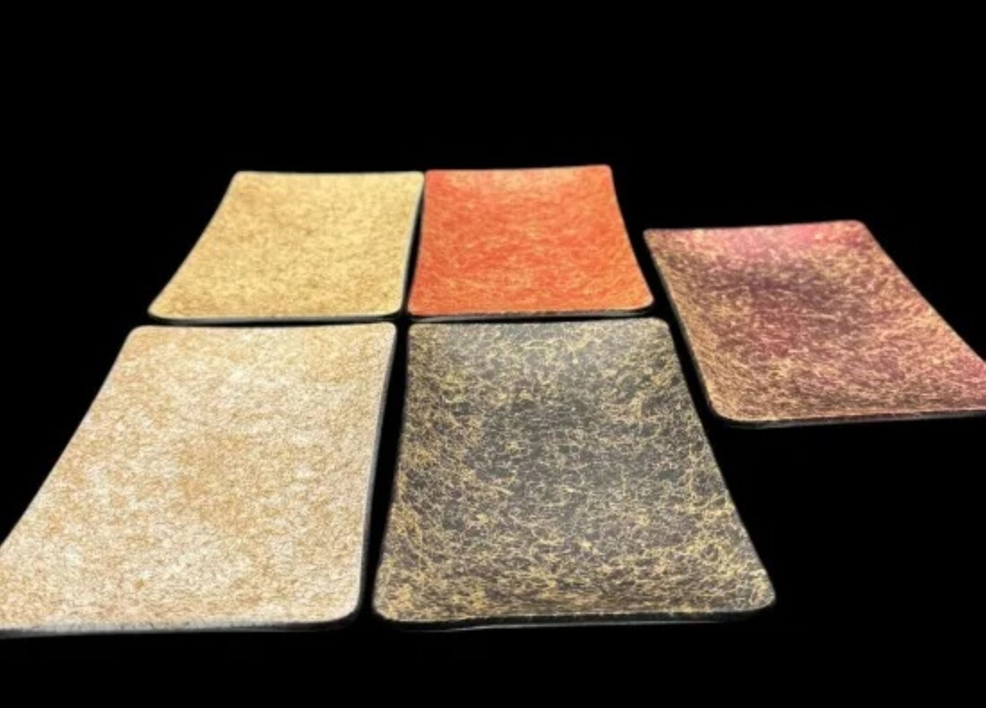 角小皿 乱糸(マット仕上げ) 5枚セット