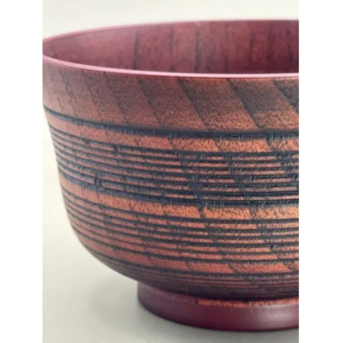 線面汁椀 朱