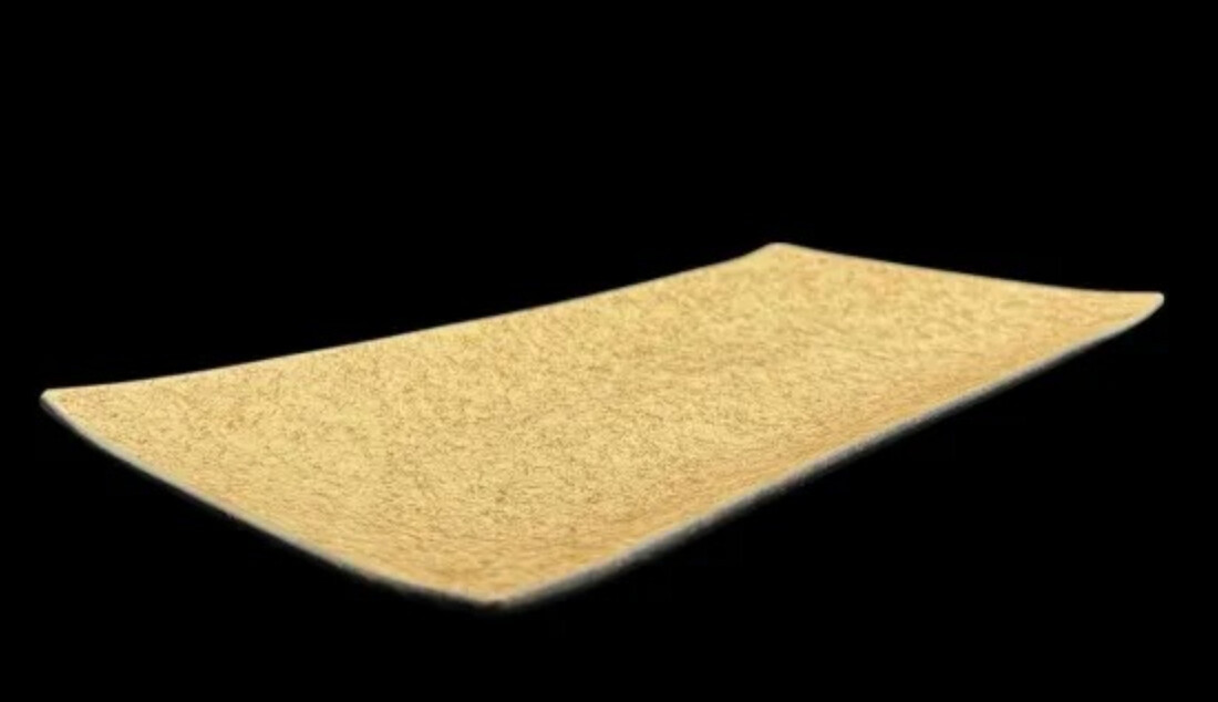 波レクタングルプレート 乱糸(マット仕上げ)漆白