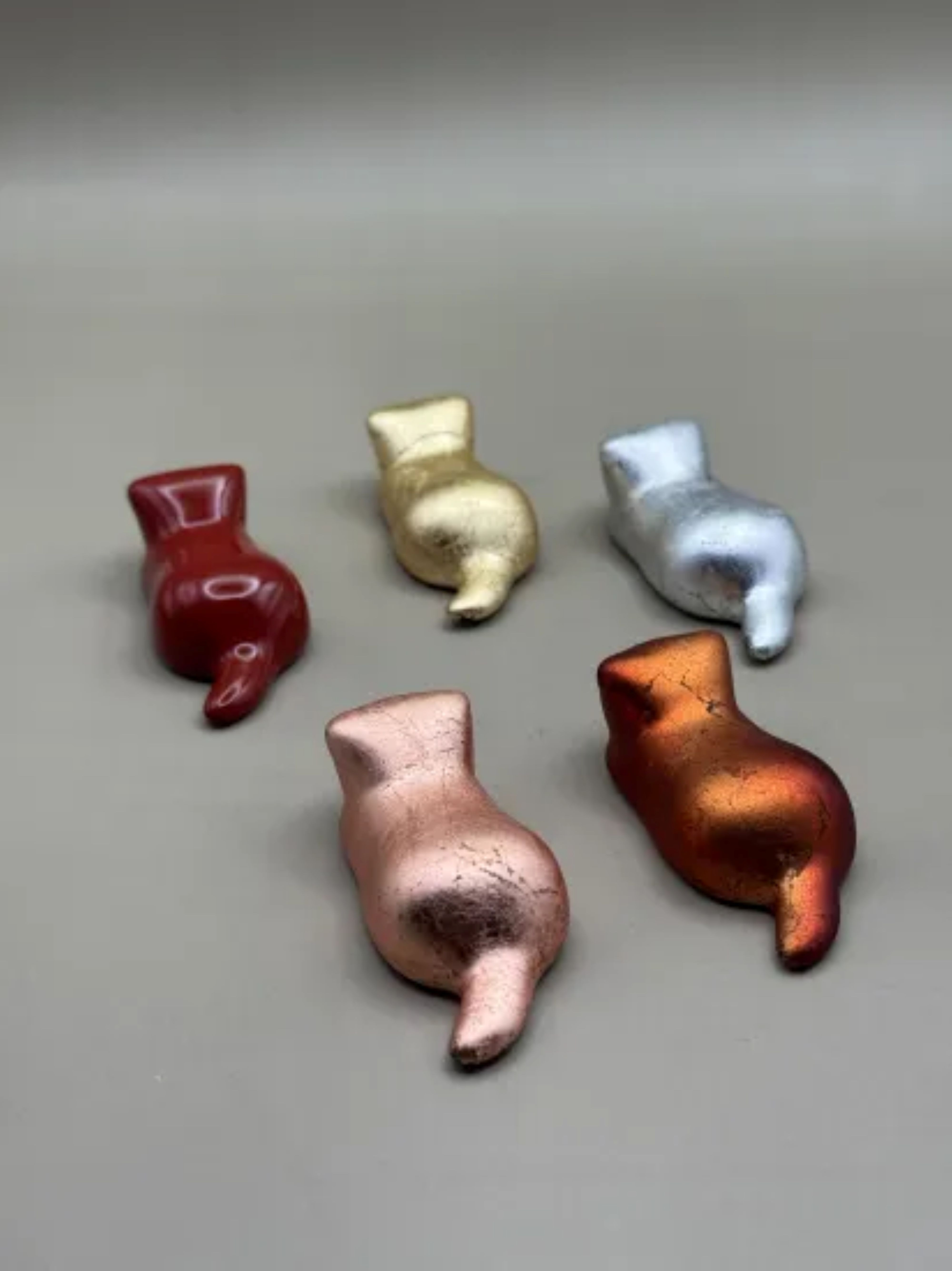 箸置き 猫 金箔グラデーションブラウン［NF234］