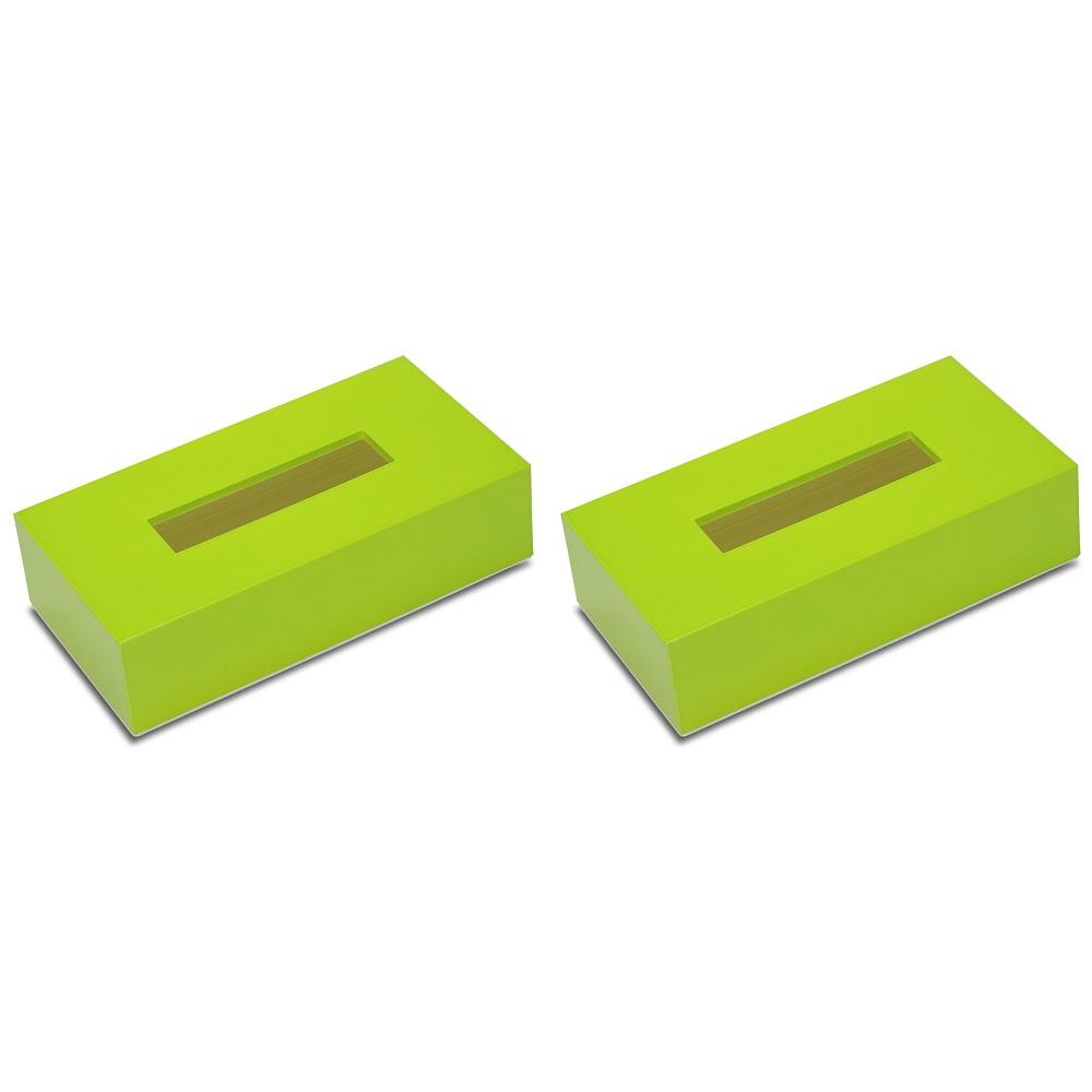 ティッシュBOX カラー グリーン 2個組 タツクラフト 【Tk128】