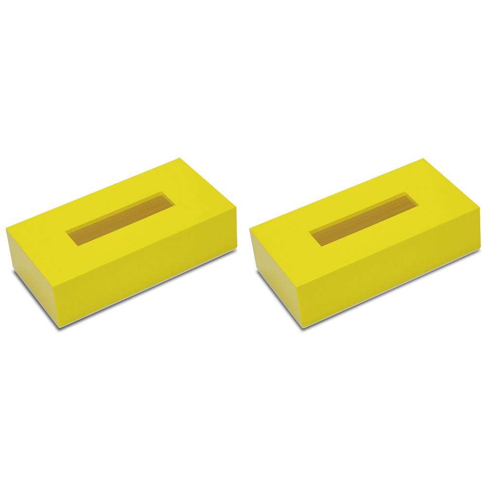 ティッシュBOX カラー イエロー 2個組 タツクラフト 【Tk129】