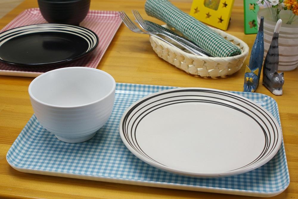 【ブルー２枚組】SRトレー M 33cm チェック タツクラフト 【Tk191】