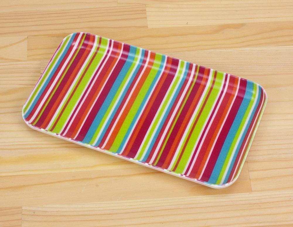 SRカスタートレー 21.5cm ミラノストライプ2枚組　タツクラフト