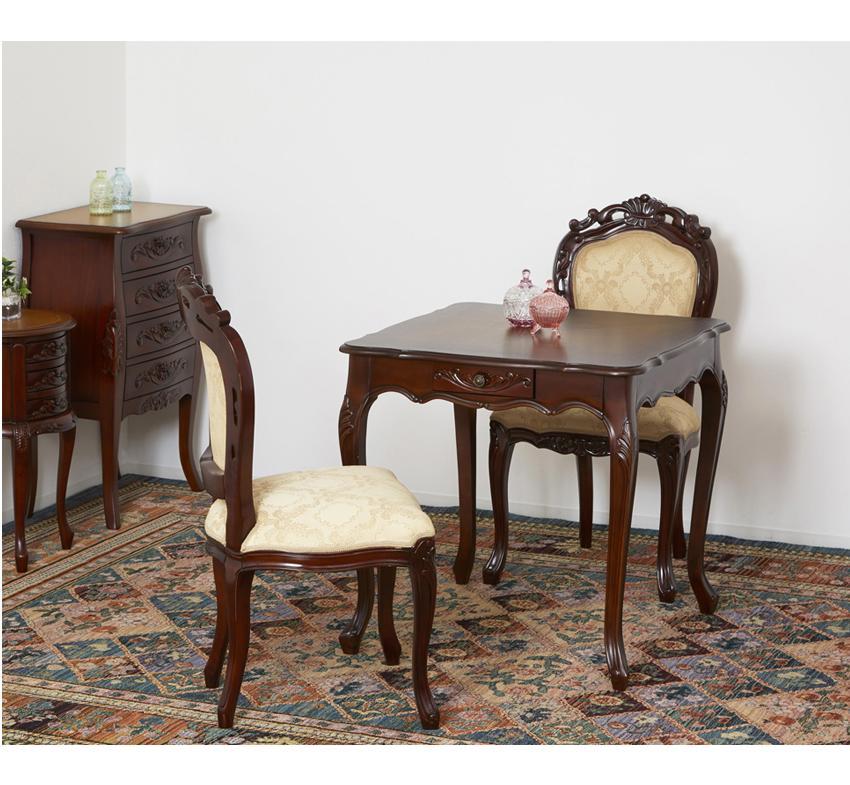 コモ ダイニングテーブル 75 引出付 ブラウン AKU1008561