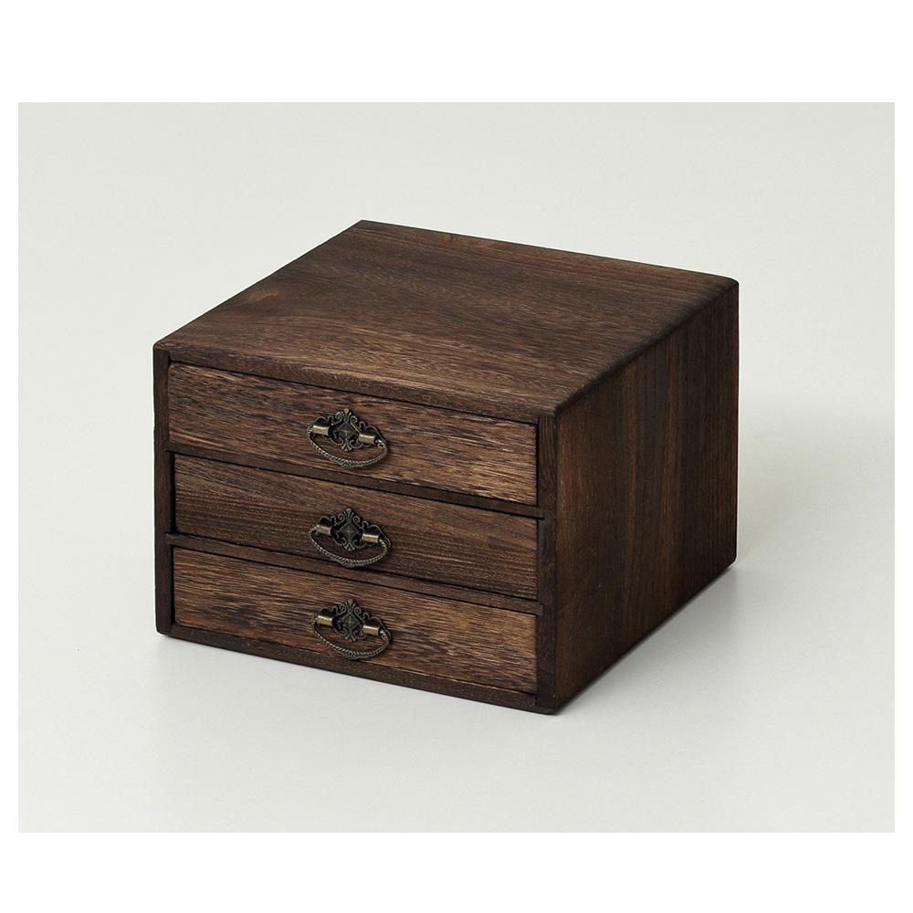 焼桐 小引出し３段 約幅23.5×奥行23×高さ17cm AKU1044772