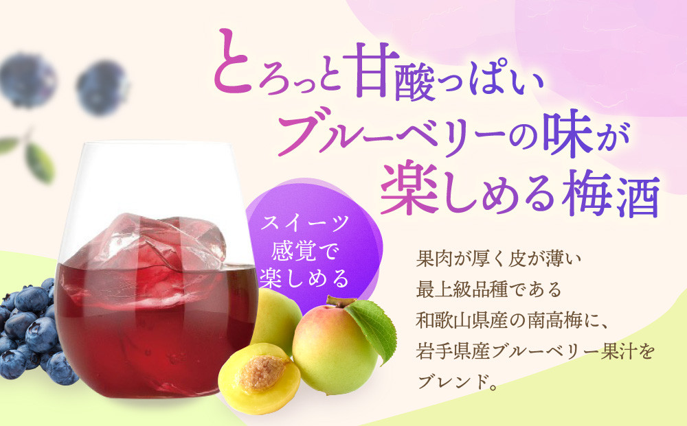 紀州の梅酒とブルーベリー 720ml 中野BC UMESHUfor