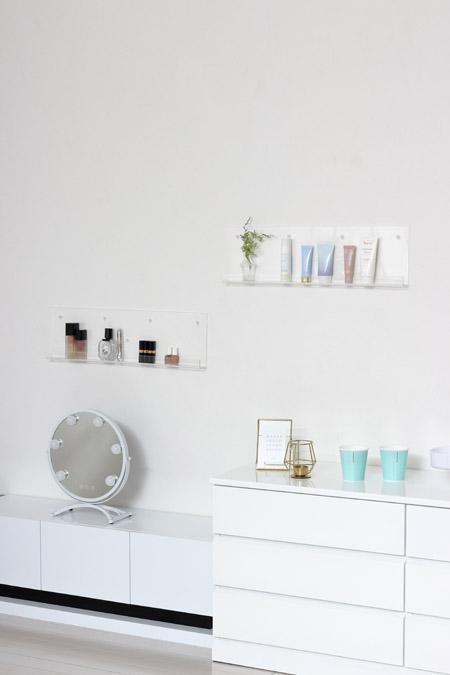 アクリリック ウォールシェルフ W60浅型2個組