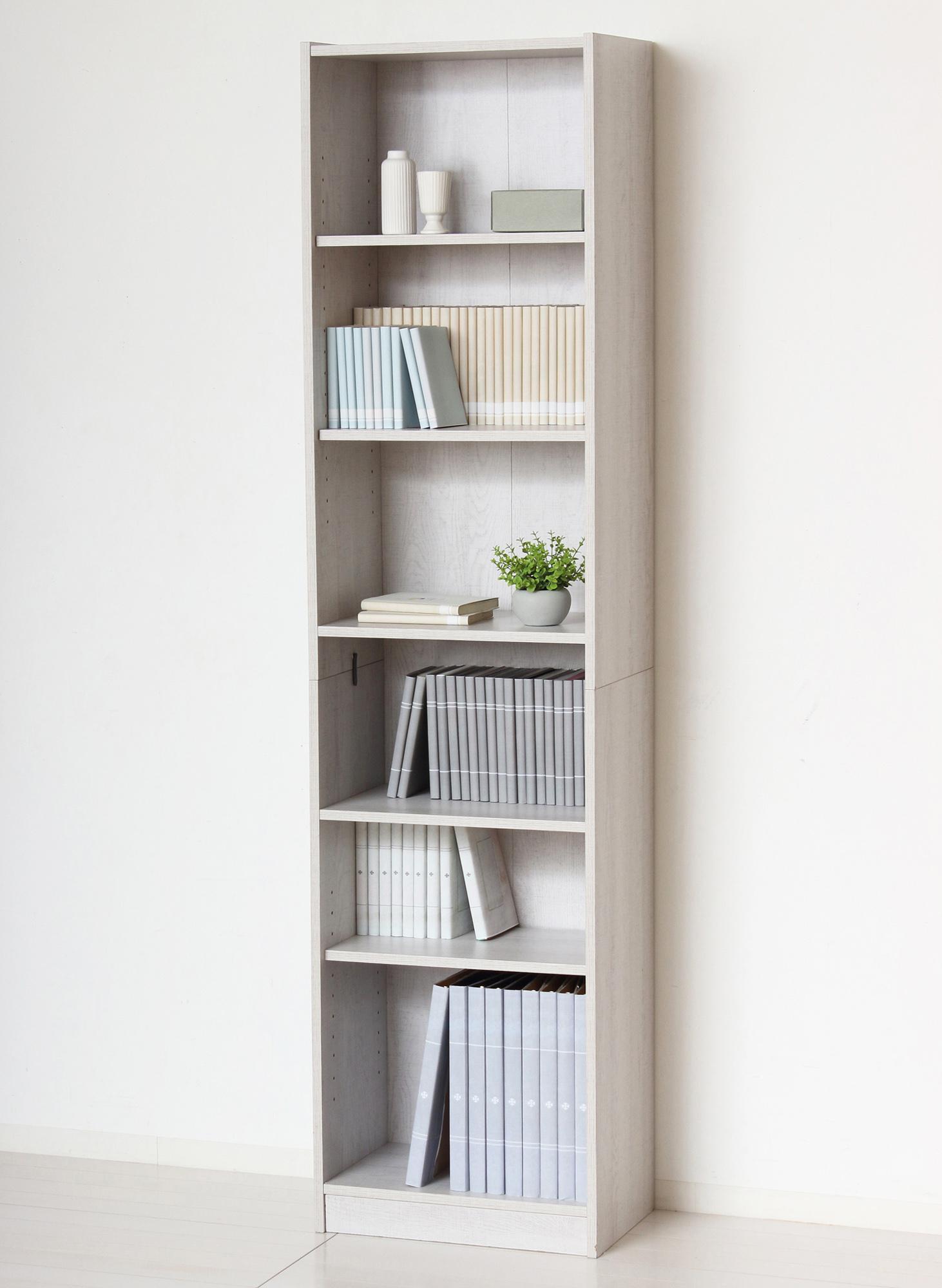 らくらく組立 文庫本棚W450 ホワイト