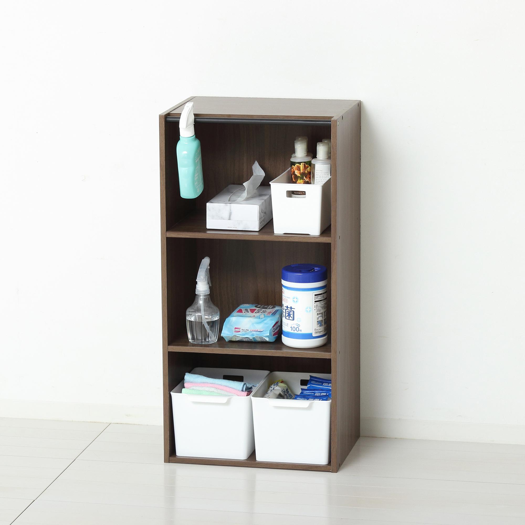 パイプハンガー付 カラーボックス