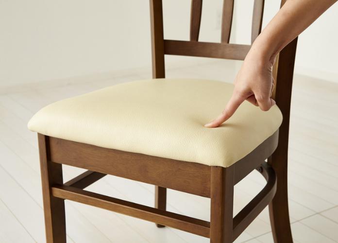 ダイニングチェア2脚組マーチ　ニューブラウン