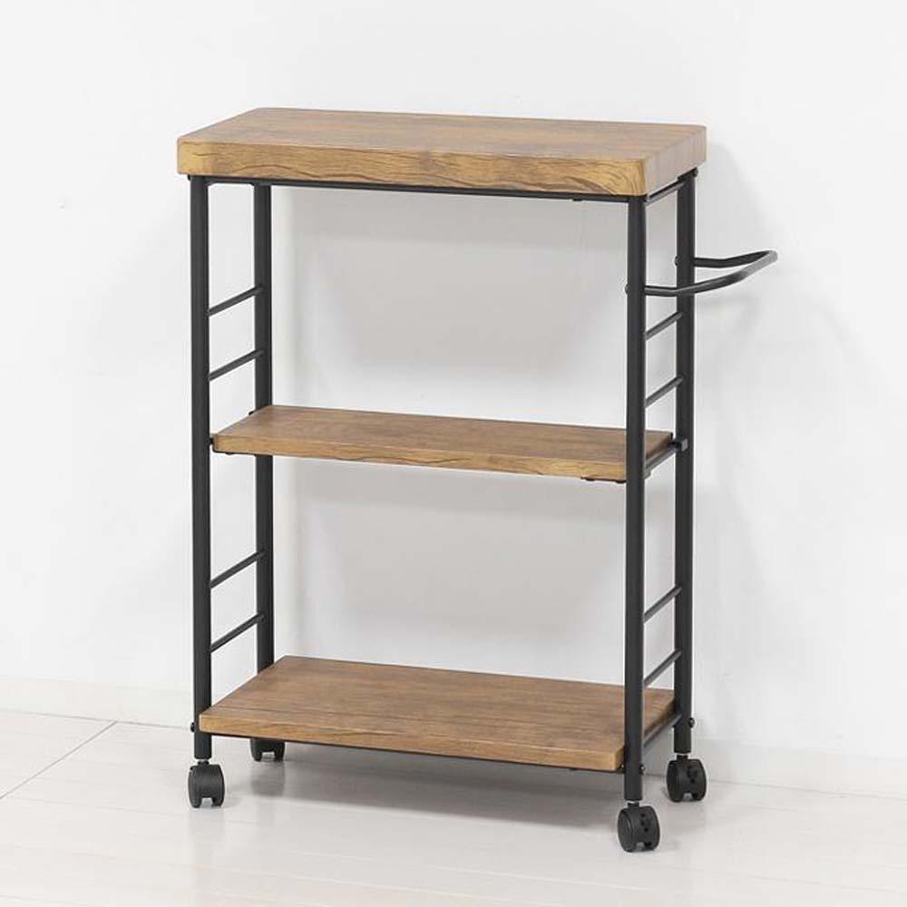 アート3段ワゴン　ブラウン