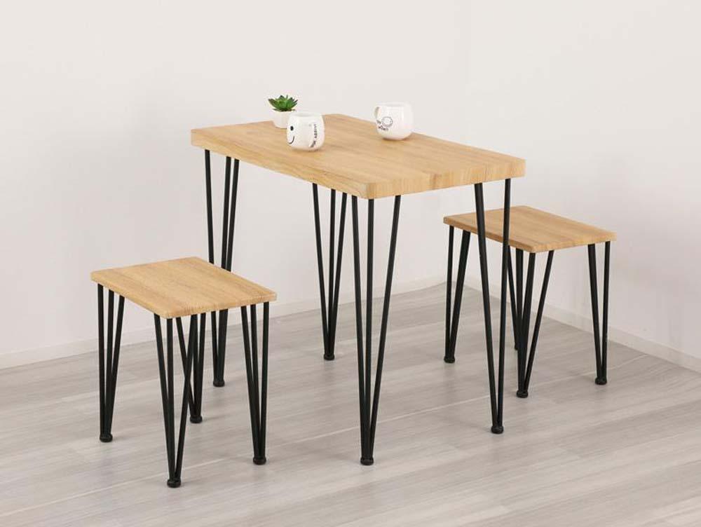 アート ダイニング3点セット モダンナチュラル 家具