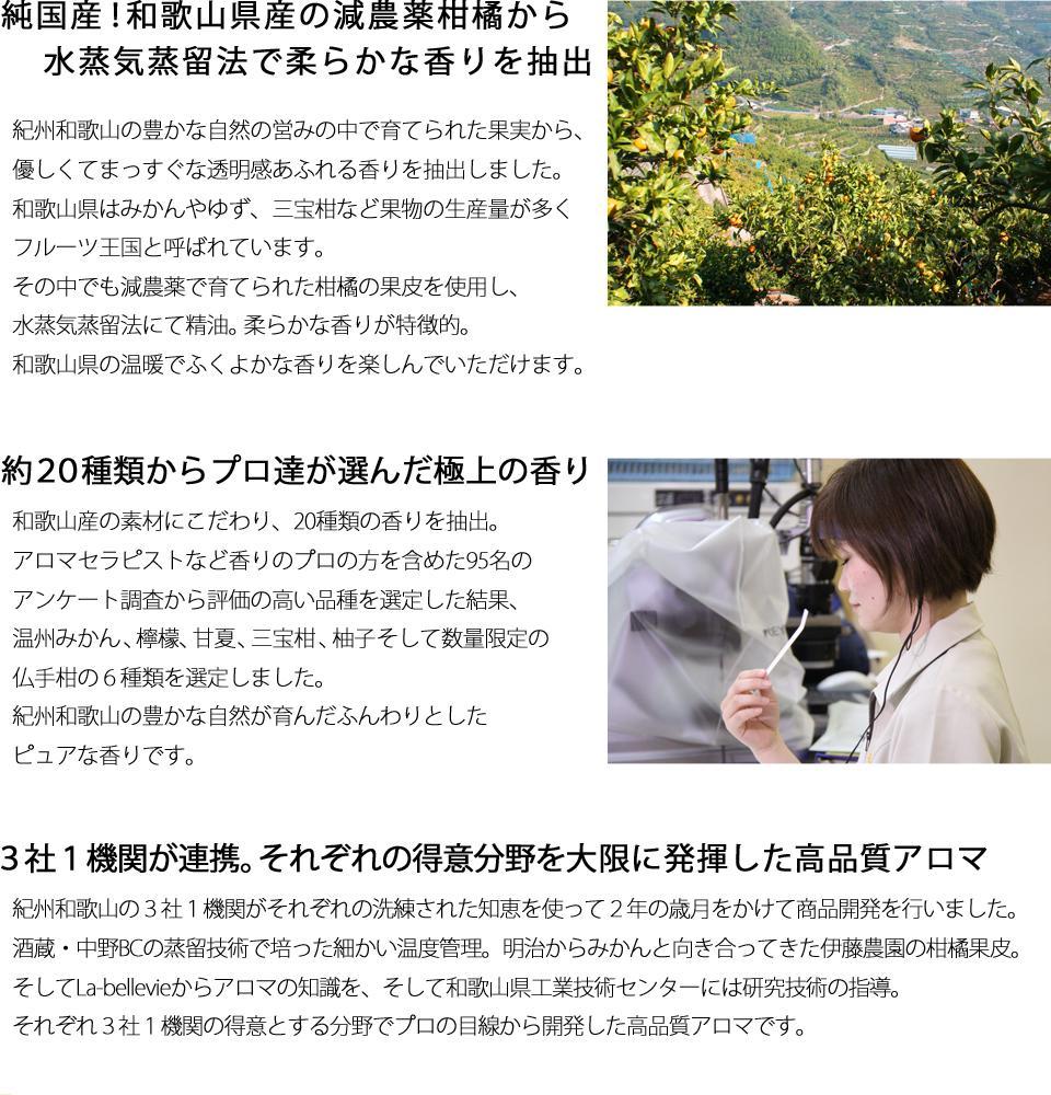 【精油セット】FRAGRANT KISHU-WAKA 仏手柑&三宝柑【元気ノ国】