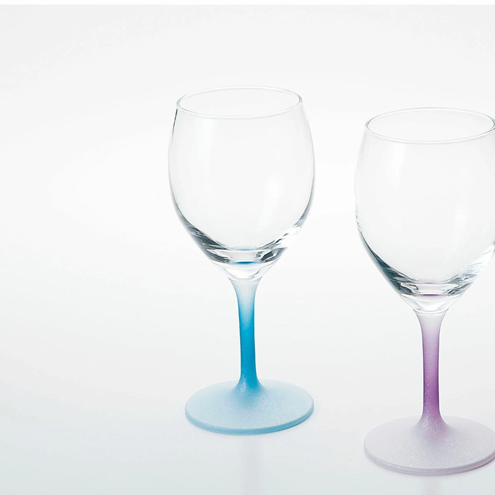 みよし漆器本舗 紀州塗り ぬりもん de Verre ワイングラス クールグラデーション 単品 ブルー 300ml