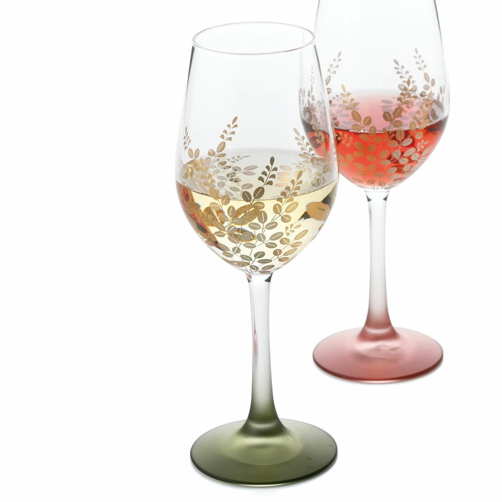 みよし漆器本舗 ぬりもん de Verre ワイングラス 蒔絵 萩 ペアセット ガラス デ ヴェール グリーン レッド 330ml