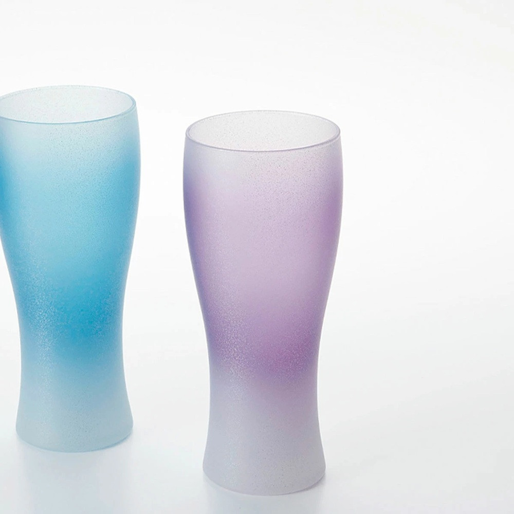 みよし漆器本舗 紀州塗り ぬりもん de Verre ビアグラス クールグラデーション 単品 パープル 335ml