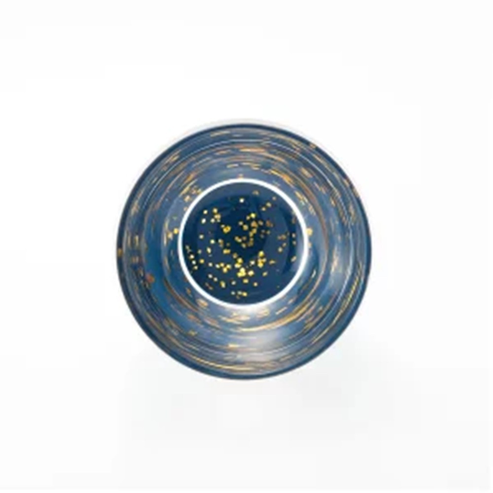 みよし漆器本舗 紀 州塗り ぬりもん de Verre 冷酒グラス きらり 単品 青 100ml